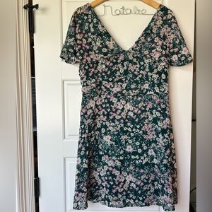 Target Xhilaration Forest Green Floral Dress